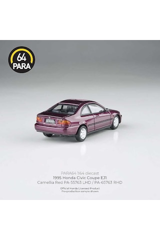 Para64 Honda Civic Coupe Ej1 1995 Camelia Red Pa-55763 Çok Renkli