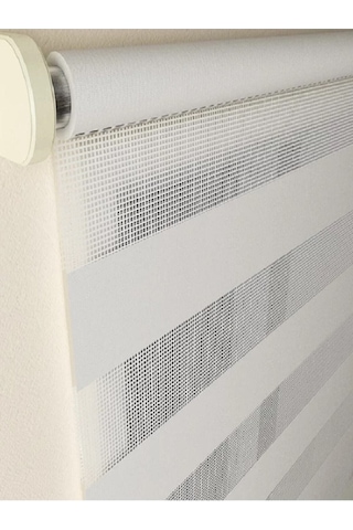 Beyaz Düz Stor Zebra Perde 220 X 240 Ekru