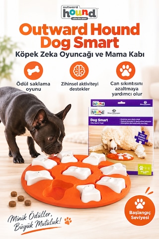 Outward Hound Nina Ottosson Dog Smart Köpek Zeka Oyuncağı Ve Yavaş Beslenme Mama Kabı Seviye 1