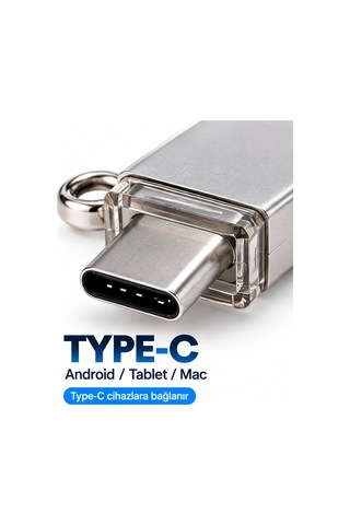 128gb 4in1 Flash Bellek Usb-a Type-c Lightning Microusb Telefon Tablet Bilgisayar Uyumlu Diğer