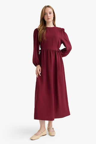 Defacto Regular Fit Bisiklet Yaka Aerobin Uzun Kollu Maxi Elbise E5261ax25aubr115 Bordo