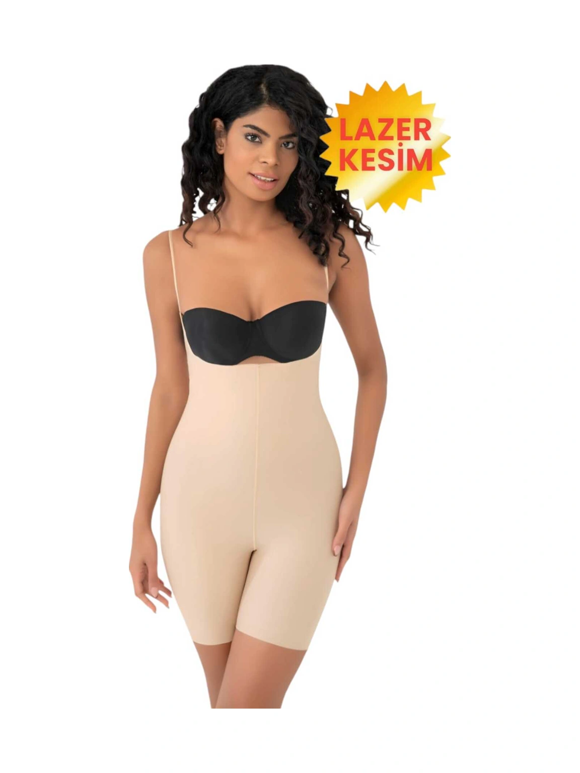 Tezzgelsin Kadın Lazer Kesim Ve Toparlayıcı Tam Boy Askılı Korse 3'lü Set Ten Rengi