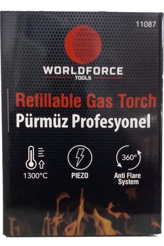 Worldforce Profesyonel Pürmüz Kamp Çakmağı Yüksek Isı Üretir N11.3466 Gri