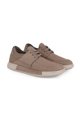 Libero Erkek Casual Ayakkabı Hakiki Nubuk Deri Vizon Sneaker Lastik Bağcıklı Esnek Çorap Yaka Kauçuk Taban L5757
