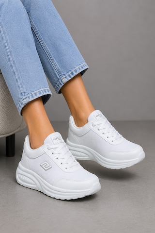 Celira Prl Beyaz Anorak Kadın Sneaker Spor Ayakkabı 724