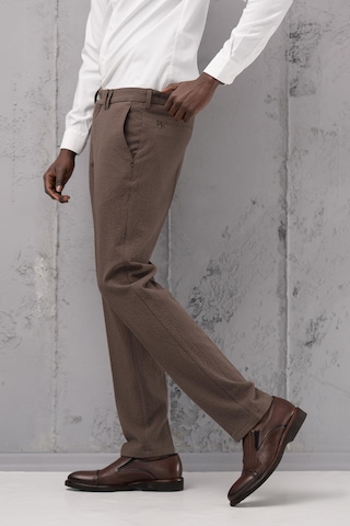 Ecer Regular Fit Yan Cepli Kışlık Gofre Kumaş Pantolon Kahverengi