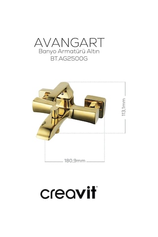 Creavit Avangart Banyo Armatürü Altın Bt.ag2500g