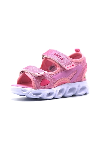 Vicco 332-P21Y-189 Roy Kız Çocuk Günlük Işıklı Sandalet Pembe