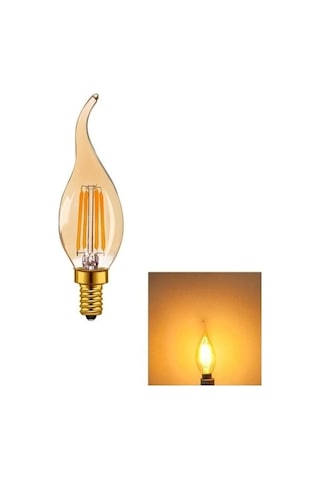Cata Ct-4281 4w 220v E14 Duylu Led Rustik Kıvrık Ampul Amber Renk 5 Adet