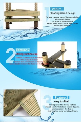 Su Kaplumbağaları İçin Büyük Kaplumbağa Basma Platformu, Kaplumbağa Severler İçin Kaplumbağa Platformu, Boyut: L