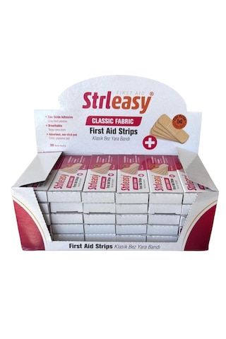 Strleasy Klasik Bez Yara Bandı 10 Adet 30lu Pk Çinko Oksit Yapışkanlı Nefes Alan Esnek Yara Bandı 6309