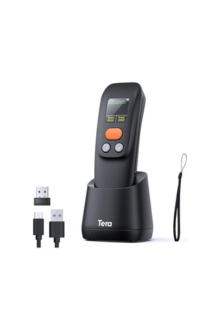 1600 Kablosuz 1d 2d Qr Barkod Okuyucu Ergonomik El Tipi 3in1 Bluetooth, 2.4g Kablosuz, Usb Süper Kod Çözme Cmos