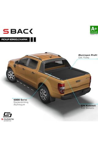 Life Ford Ranger 3 Wildtrak S-back Sürgülü Kapak Siyah V1 2016-2022