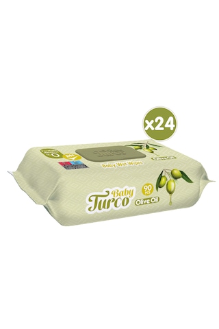 Baby Turco Zeytinyağlı Islak Bebek Havlusu 24 x 90'lı 2160 Yaprak