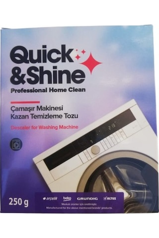 Quick&Shine Çamaşır Makinesi Kazan Temizleme Tozu 250 G