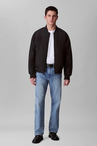 Calvin Klein Erkek Tam Kalıp Kolej Yaka Bomber Ceket - Siyah Black