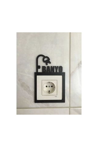 Banyo Priz Süsü Plastik Siyah