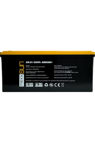 Mexxsun Lityum Akü 25,6v 100ah 100a Lifepo4 2560wh