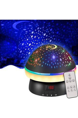 Homyl Led Projektör Işığı Usb Yıldızlı Okyanus Siyah Siyah