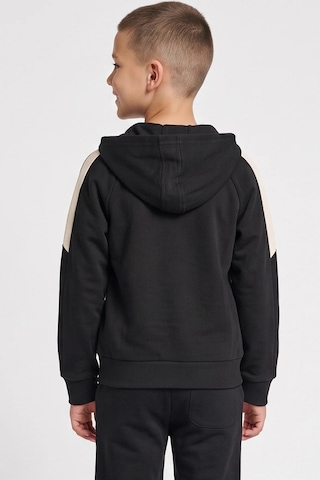 Hummel Logolu Pamuklu Kapüşonlu Yaka Fermuarlı Sweat Erkek Çocuk Sweat 922545-2001 Siyah