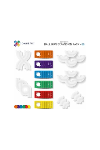 Connetix Rainbow Ball Run Expansion Set - 66 Parça Con-eu-66br