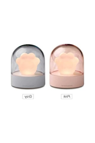 Willowhaven Kedi Pençesi Led Gece Lambası - 3 Parlaklık, Müzikli Bebek Odası Dekorasyonu Pembe, 8.8x8.8x10.5 Cm Pembe