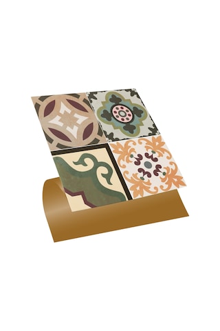 Tink KENDİNDEN YAPIŞKANLI KAFKAS DESENLİ PVC KARO 30X30 CM