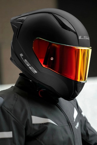 LS2 Rapıd 2 Race Kırmızı Şeffaf Camlı Kask Mat Siyah
