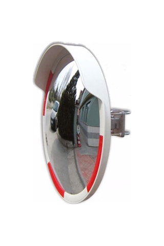 Evelux Trafik Güvenlik Aynası 80 Cm Beyaz Kırmızı