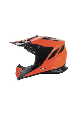 Sway Stardust Full Face Tam Korumalı Kask 53-54cm Turuncu - Siyah