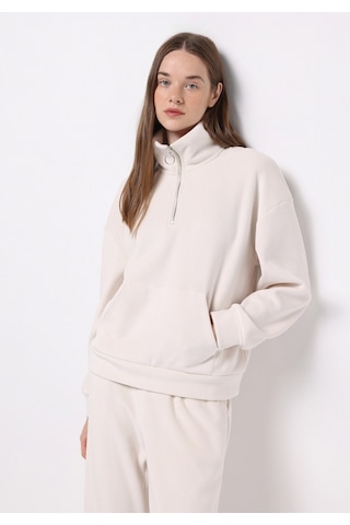 Colin's Colins Regular Fit Polo Yaka Nakışlı Kadın Ekru Sweatshirt Cl1076586 Q1.v2 Ecr Ekru
