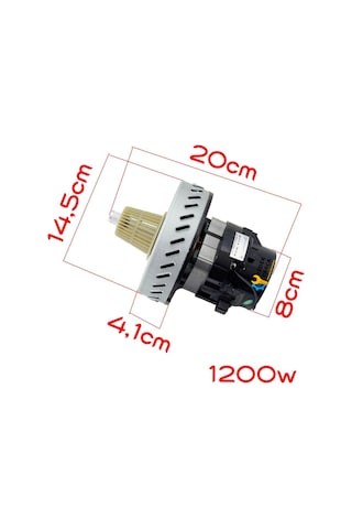 İhlas Uyumlu Aura Cleanmax S Plus Süpürge Motoru 1200w ,tek Fanlı