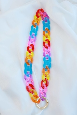 Renkli Kalın Zincir Kolye Çok REnkli