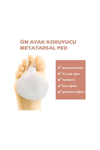Medigel MG05 - Silikon Metatars Desteği | Yumuşak, Ön Koruyucu Ped