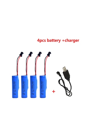 3.7v 14500 Lion 4 Adet Oyuncak Pili Siyah Soketli Ve Usb Şarj Cih