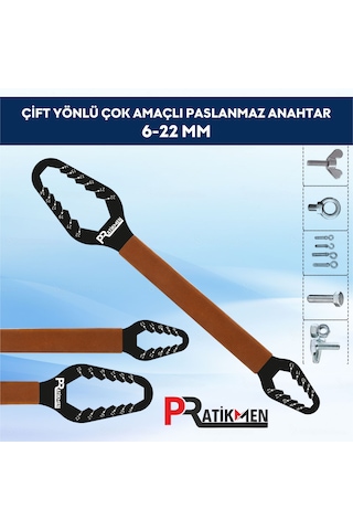 Çift Yönlü Çok Amaçlı Paslanmaz Anantar 6 22 Mm