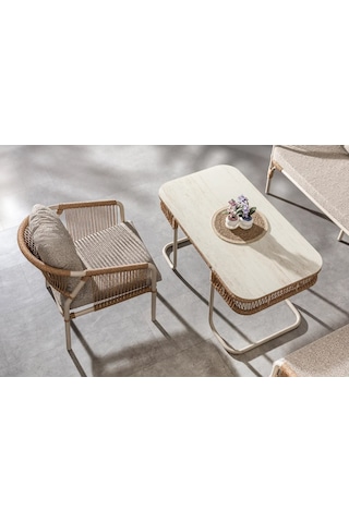 Martin Mini Bahçe Balkon Oturma Grubu Antrasit