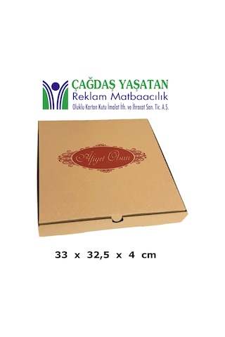 Pizza Kutusu 100 Adet 33 x 33 CM - 030 Pizza Kutusu 100 Adet 33 x 33 CM - 030