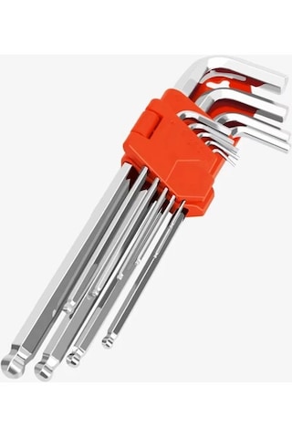 Rekotools 9 Parça Misket Başlı Uzun Allen Alyan Anahtar Seti