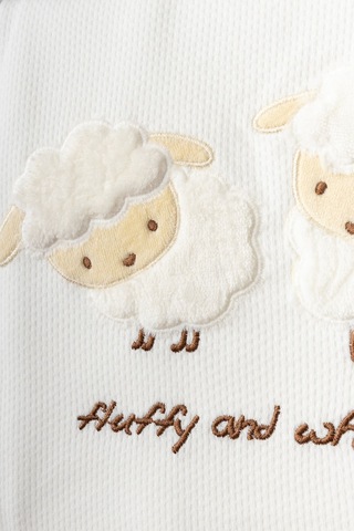 Bebitof Kuzu Desenli 10 Parça Zıbın Seti Yenidoğan Hastane Çıkışı Ekru