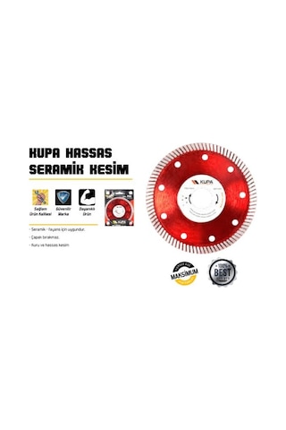 Kupa Hassas Seramik Kesici Testere - 115 MM. - Granit Kesici