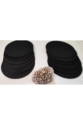 12 Adet Siyah Renk Supla Takımı Siyah