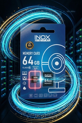 Inox 64 Gb Micro Sd Hafıza Kartı Class 10 Güvenlik Ve Araç İçi Kamera Uyumlu Yüksek Hızlı Bellek