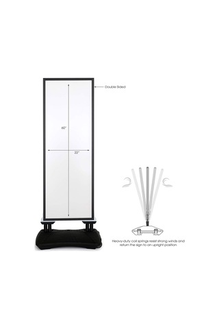 Wind Pro Slim Siyah Kaldırım Panosu 55 x 170 CM