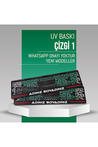 Çizgi 1 Plakalık, 2 Adet Premium Uv Baskı, Plakalıkhane