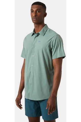 Helly Hansen Tofino Solen Short Sleeve Shirt Erkek Kısa Kollu Gömlek 63204-489 Yeşil 001