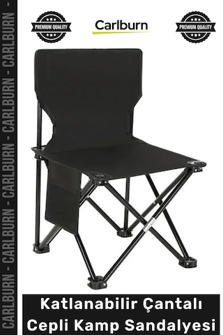 Kampsandalyesi Konforlu Ergonomik Metal Profil Oxford Kumaş Katlanabilir Çantalı Cepli Kamp Sandaly Çok Renkli