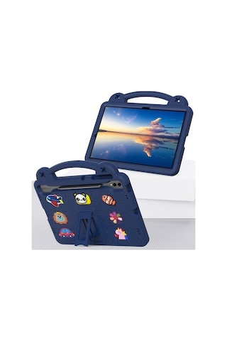 Maoyaya Samsung Tab S9 Fe+ 12.4 İnç Çocuk Kılıf - Pembe, Trendy Desenli Eva Kapak