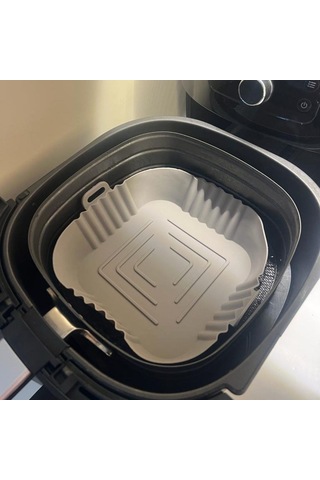 Renkli Isıya Dayanıklı Yıkanılabilir Silikon Fırın Ve Airfryer Kare Model Pişirme Matı 20 Cm 5570