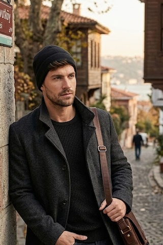 Unisex Termal Polar Bere Kışlık Sıcak Tutan Rüzgar Geçirmez Kulak Kapatan Outdoor Bere Siyah
